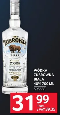Wódka Żubrówka Biała 40% 700 ml promocja w Selgros