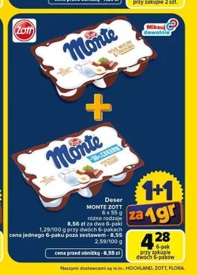 Deser Monte Zott promocja w Carrefour