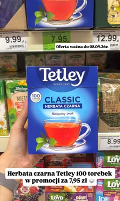 Herbata czarna Tetley Classic promocja w Dino