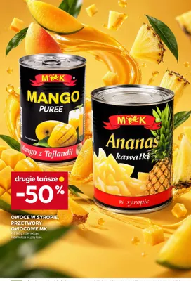 Owoce w syropie przetwory owocowe MK promocja w Stokrotka