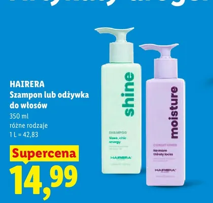 Szampon do włosów Hairera Shine promocja w Lidl