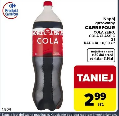 Napój gazowany cola zero, cola classic promocja w Globi