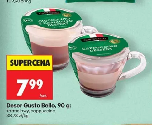 Deser cappuccino GustoBello promocja w Biedronka