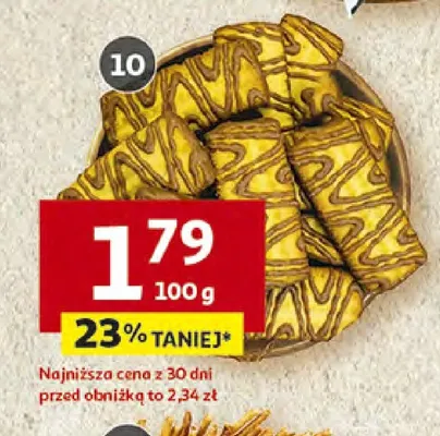 Poduszkowce zbożowe z kremem o smaku czekoladowym promocja w Auchan