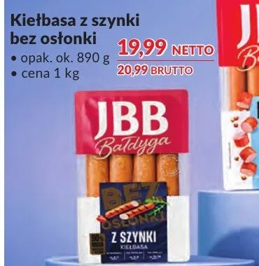 Kiełbasa z szynki bez osłonki promocja w Makro