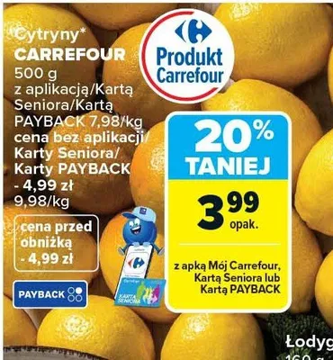 Cytryny promocja w Carrefour Market
