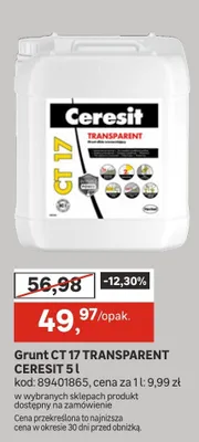 Grunt CT 17 TRANSPARENT promocja w Leroy Merlin