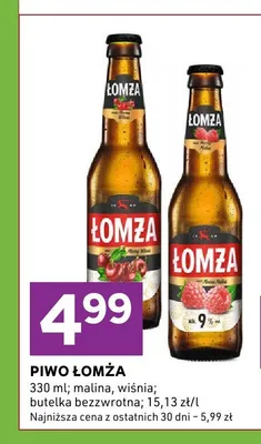 Piwo Łomża wiśnia promocja w Stokrotka