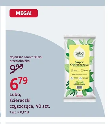 Ściereczki czyszczące Luba promocja w Rossmann