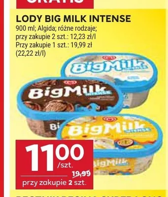 Lody Big Milk Intense promocja w Stokrotka