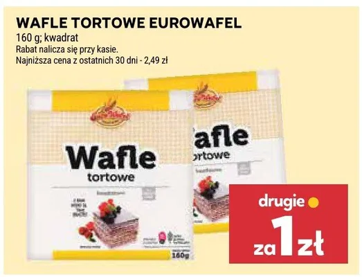 Wafle tortowe Eurowafel promocja w Stokrotka