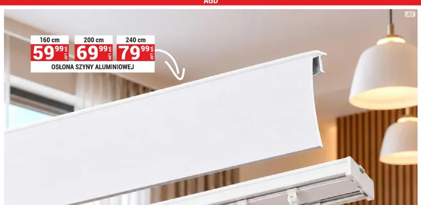 Osłona szyny aluminiowej 200 cm promocja w Merkury Market