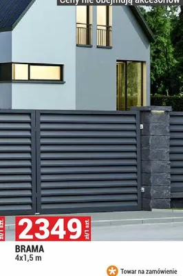 System ogrodzeniowy Vesela brama 4x1,5m ocynkowany kolor antracyt RAL7016 promocja w Merkury Market