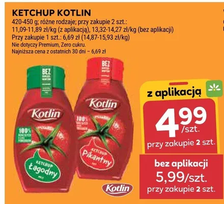 Ketchup łagodny i pikantny promocja w Stokrotka