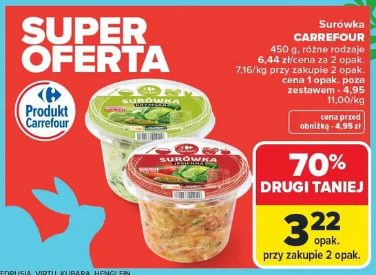 Surówka różne rodzaje promocja w Carrefour
