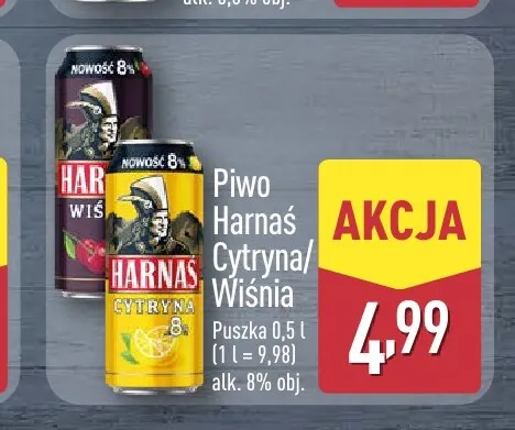 Piwo Harnaś Wiśnia promocja w Aldi