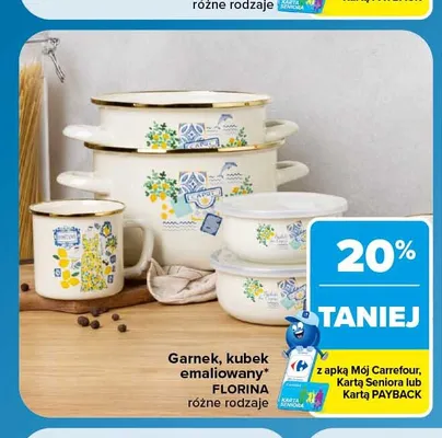 Garnek emaliowany Florina promocja w Carrefour
