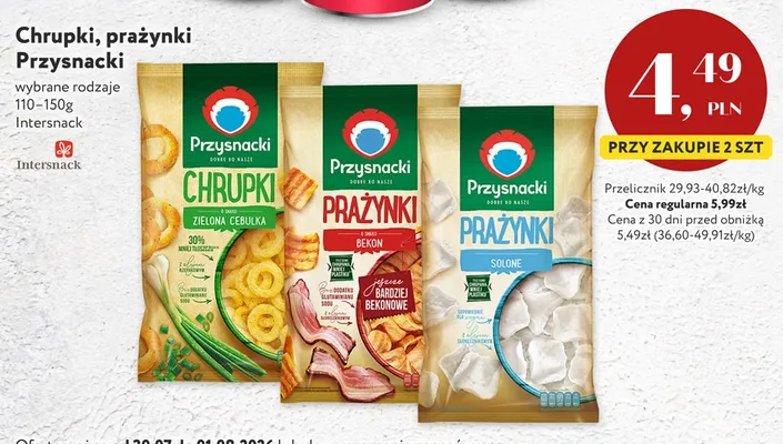 Prażynki Przysnacki o smaku Bekon promocja w Market Point