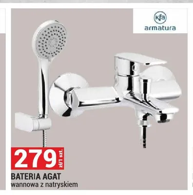 Bateria wannowa KFA Armatura Agat z natryskiem promocja w Merkury Market