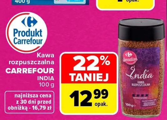 Kawa rozpuszczalna India Carrefour promocja w Carrefour Market