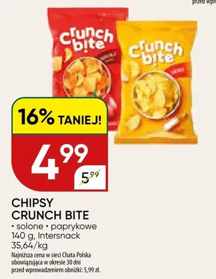 Chipsy Crunch Bite solone promocja w Chata Polska