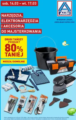 Narzędzia, elektronarzędzie, produkty do majsterkowania promocja w Aldi