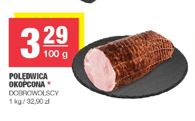 Polędwica okopcona Dobrowolscy promocja w SPAR