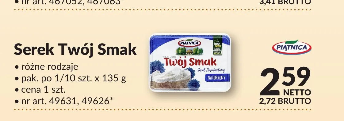 Serek Twój Smak Piątnica promocja w Makro