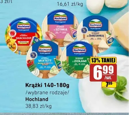 Ser topiony krążek Hochland snack & dip promocja w API Market