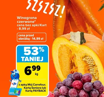 Winogrona czerwone promocja w Carrefour