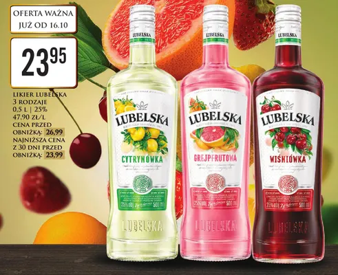 Likier Lubelska grejpfrutowa promocja w Dino