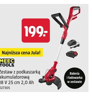 Zestaw z podkaszarką akumulatorową Meec Tools promocja w Jula