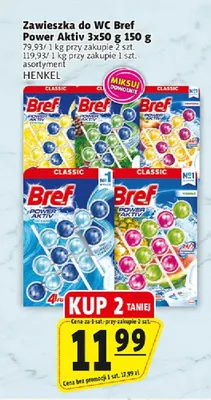 Zawieszka do WC Bref Power Aktiv 3-pak promocja w Prim Market