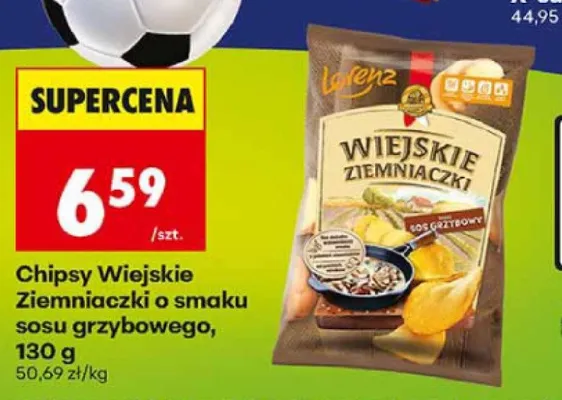 Chipsy Wiejskie Ziemniaczki o smaku sosu grzybowego promocja w Biedronka