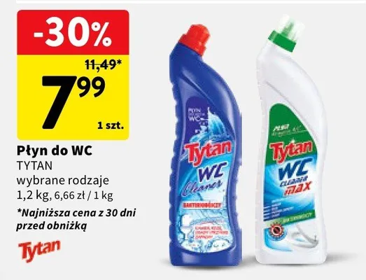 Płyn do WC Tytan promocja w Intermarche