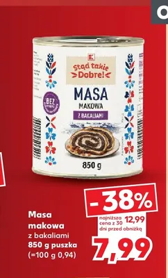 Masa makowa z bakaliami Stąd takie Dobre! promocja w Kaufland