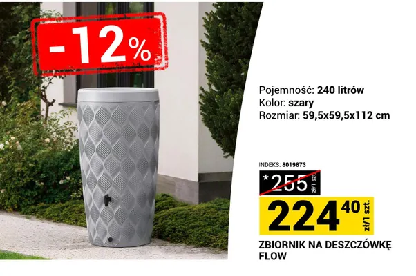 Zbiornik na deszczówkę Flow promocja w Merkury Market