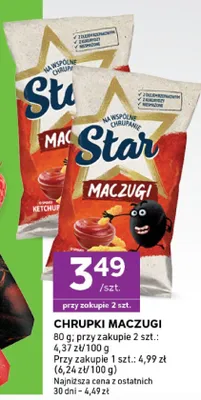Chrupki Maczugi o smaku fromage Star promocja w Stokrotka