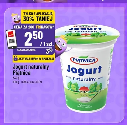 Jogurt naturalny Piątnica promocja w POLOmarket