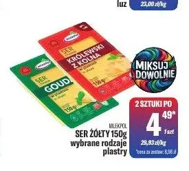 Ser żółty Gouda plastry Mlekpol promocja w Tomi Markt