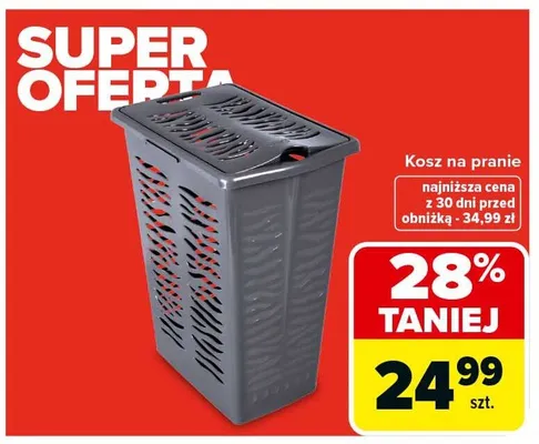 Kosz na pranie promocja w Carrefour