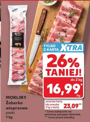 Żeberka wieprzowe paski Morliny promocja w Kaufland