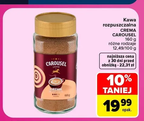 Kawa rozpuszczalna Crema Carousel promocja w Carrefour Market