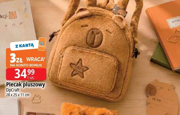 Plecak pluszowy DpCraft promocja w Leclerc