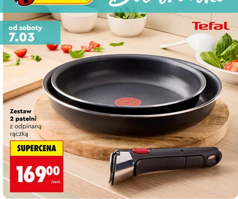 Zestaw 2 patelni z odpinaną rączką promocja w Biedronka