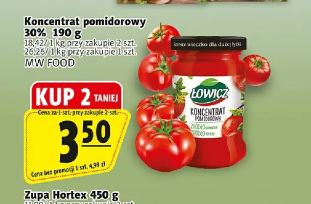 Koncentrat pomidorowy 30% Łowicz promocja w Prim Market