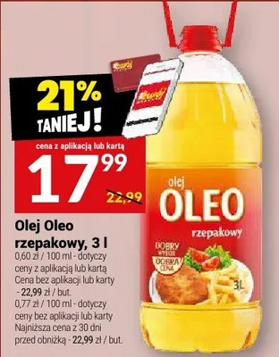 Olej Oleo rzepakowy promocja w Twój Market