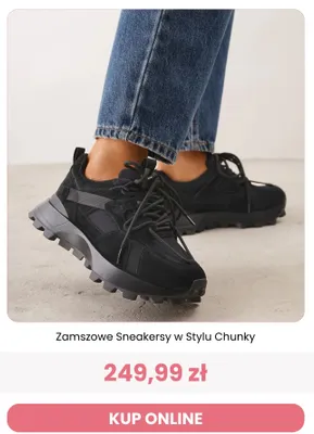 Buty damskie zamszowe sneakersy w stylu Chunky Renee promocja w Renee