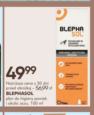 Płyn do higieny powiek i okolic oczu Blephasol promocja w Super-Pharm
