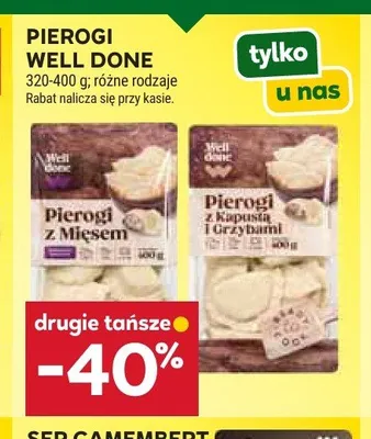 Pierogi z kapustą i grzybami Well Done promocja w Stokrotka